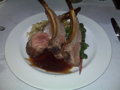 Wild Rack of Boar with Swiss Chard and Creamed White Beans