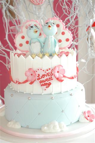 love birds wedding. CakeStar Wedding Cake Love