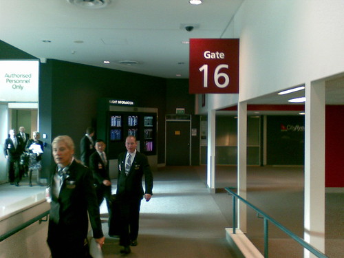 Boarding gate to Canberra
