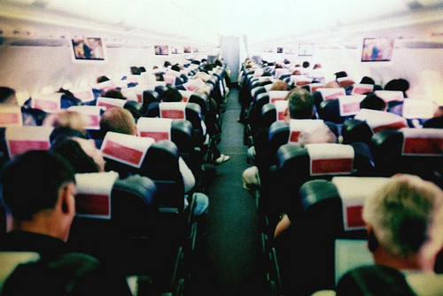 A bordo dell'aereo