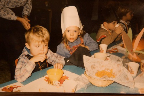 Young Rob at school Thanksgiving