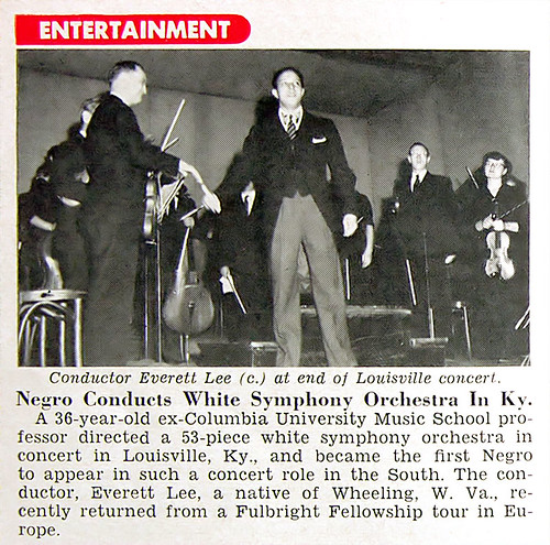 Everett Lee Conducts White Symphony Orchestra in KY - Jet Mag, Oct 1, 1953 por vieilles_annonces.