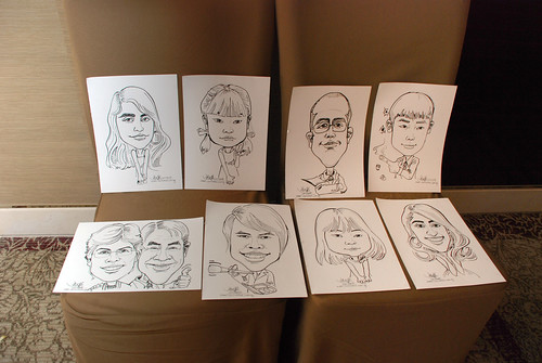 caricature live sketching for wedding dinner 120708  - 61