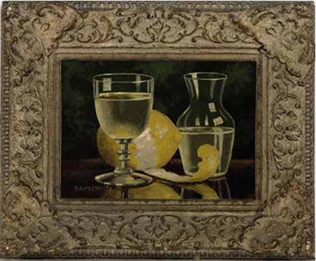 henry baskerville &quot;still life with two glasses and lemon&quot;