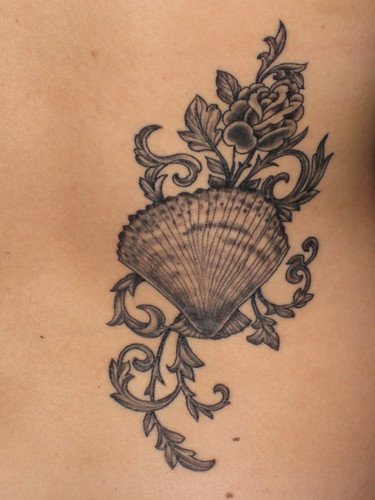 scallop shell tattoo
