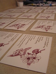 invitations drying