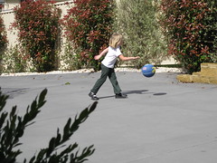 Christy playing basketball
