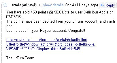 urTurn Scam - E-mail screenshot 2