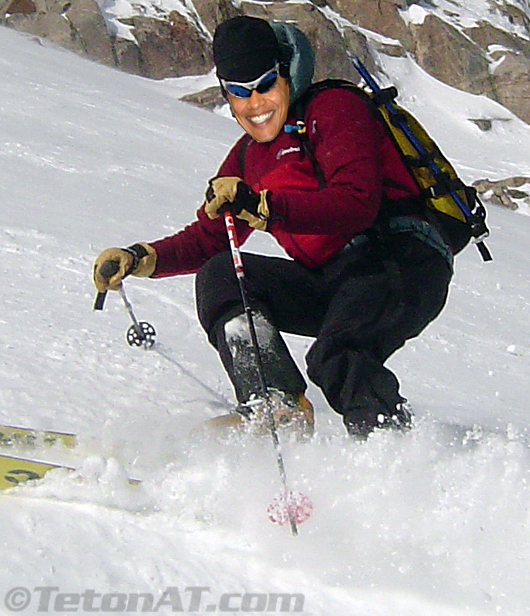Barack Obama skis