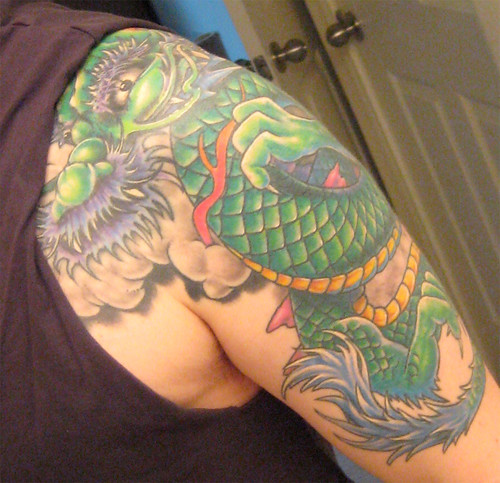 Dragon Tattoo Thigh. Dragon Tattoo