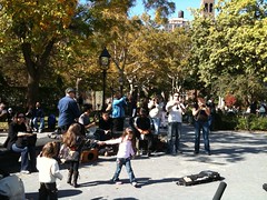 Dixieland jazz combo in Washington Square Park