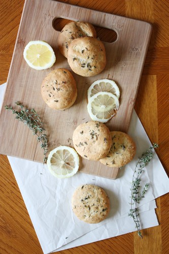 lemon-thyme biscuits.