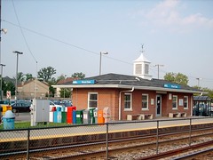 The Metra Wood Dale Illinois commuter rail station. September 2007.