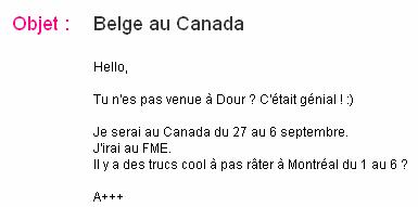 Belge au Canada