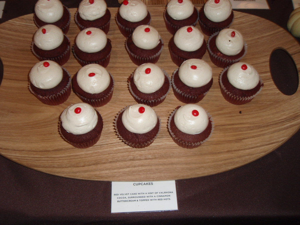 Red velvet cupcakes at Baked book party