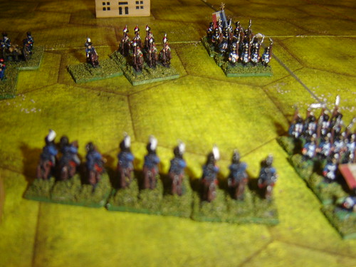 Prussian hussars push back French lancers