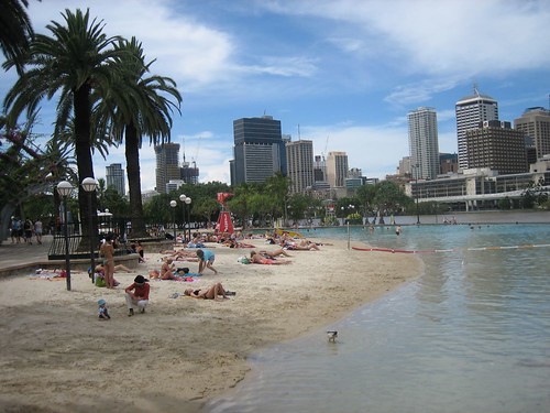 Artificial beach,Parklands, Brisbane