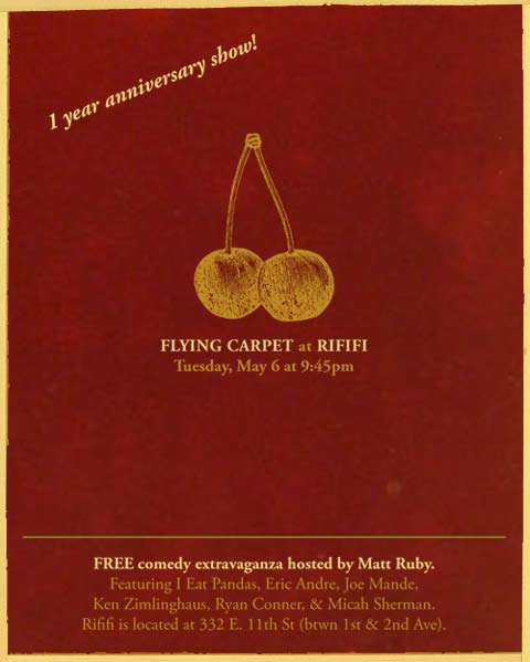 Flying Carpet 1 year anniversary show
