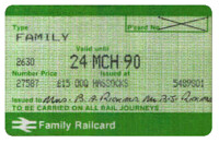 Family rail card