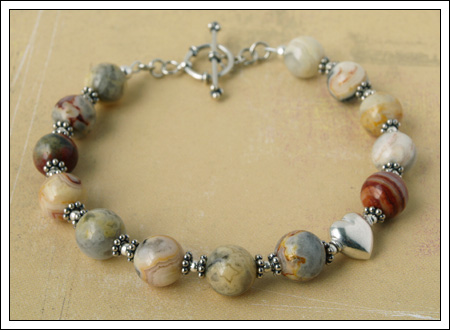 With love (crazy lace agate)