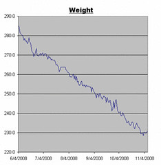 Weight Log for November 7. 2008