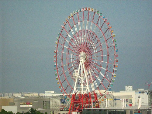Odaiba Ferris Wheel, viewed form the 2nd highest floor of Fuji TV office