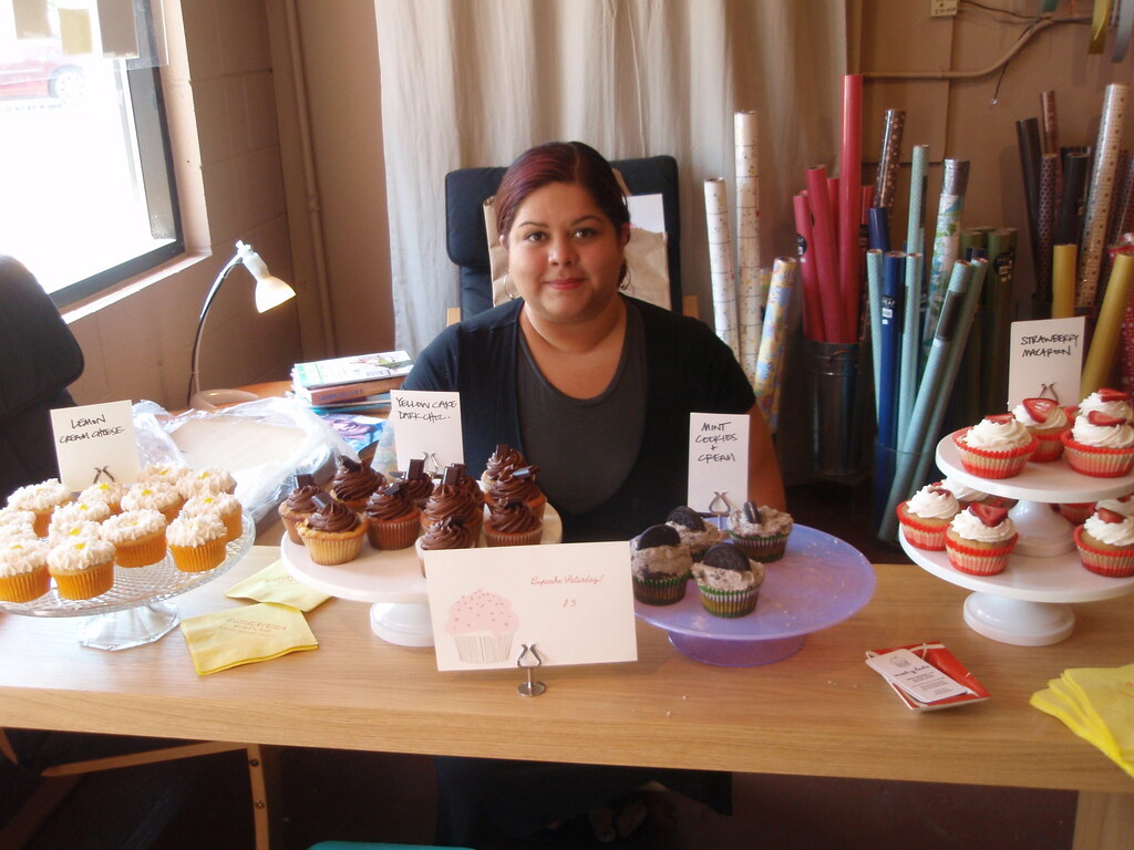 Sheela Namakkal with her cupcakes