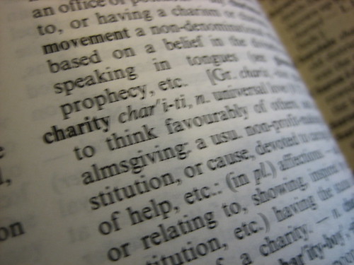 Charity in the dictionary