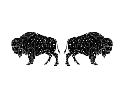 Black and Gold -The Bison Constellation by Alexander Beeching via 20x200