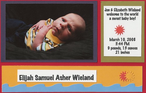 Elijah's Birth Announcement