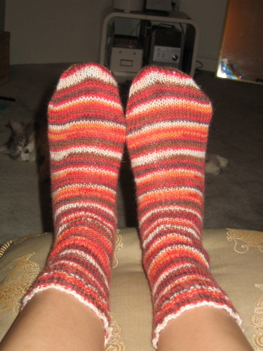 2 socks on 2 circs - done!