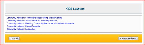 Screenshot of 'CDS Lessons' Section