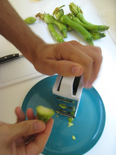 Grating the Zucchini