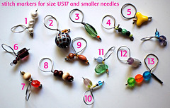 recycled paperclip stitch markers