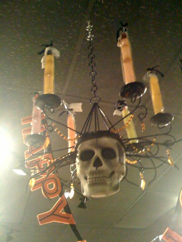 Skull chandelier