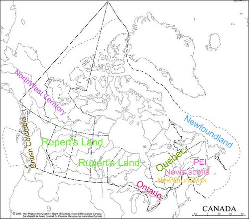 map of canada 1867. Canada 1867