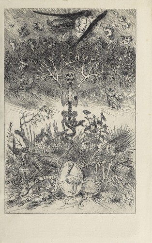 Félicien Rops frontispiece in Baudelaire's 'Les Épaves' 1866