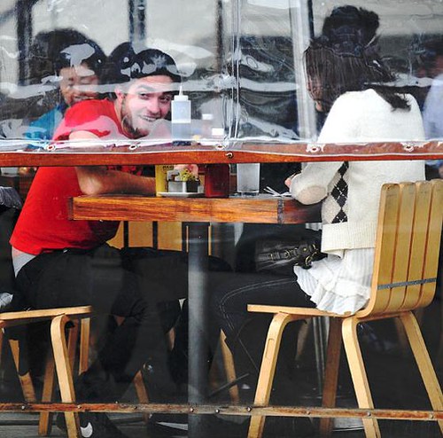 robert pattinson Candid photo with camilla belle (photo) at lunch