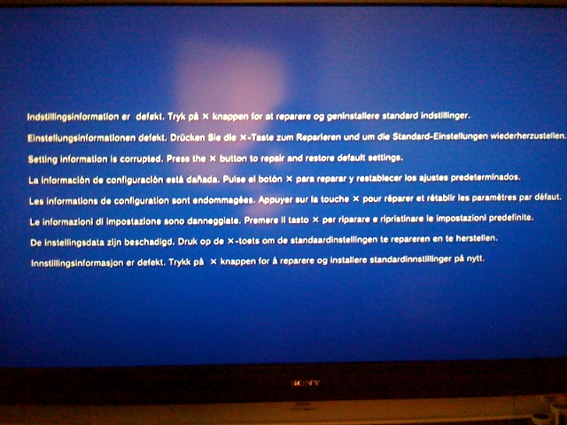 ps3 system corrupted