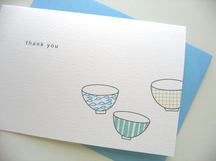 bowls thank you cards