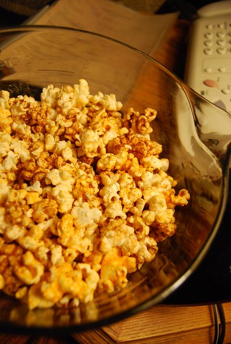 Giant bowl of popcorn
