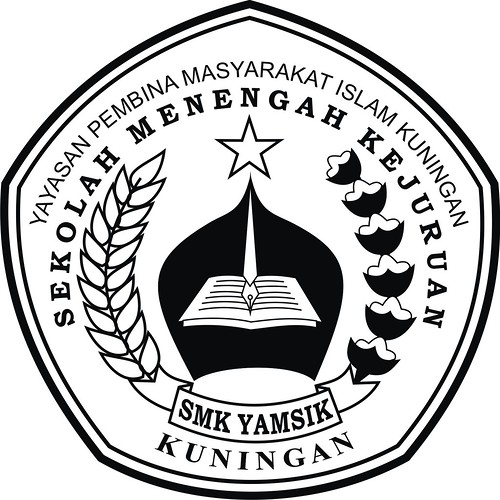 Logo SMK Yamsik Hitam Putih