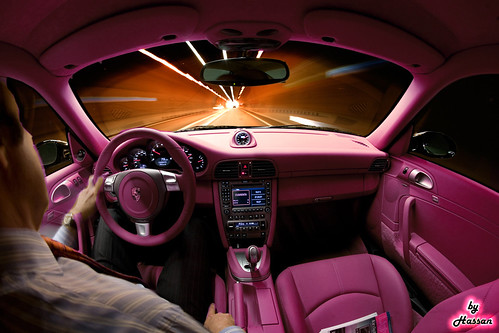 Pink Porsche Carrera Interior