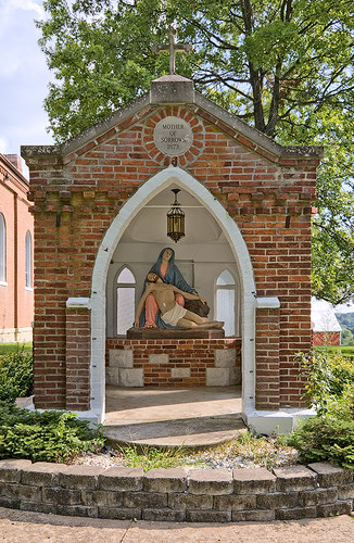 Saint John the Baptist Roman Catholic Church, in Villa Ridge (Gildehaus), Missouri, USA - shrine of Our Mother of Sorrows