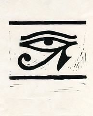 Eye of Horus Linocut Print (9/4/08)