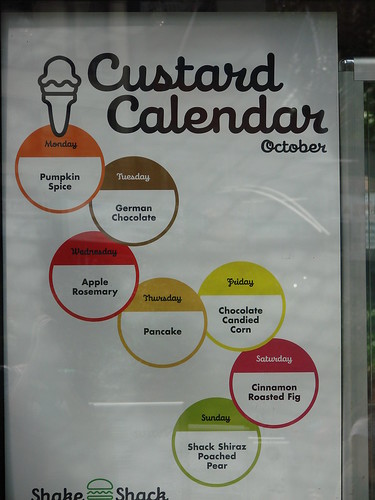 October Custard Calendar