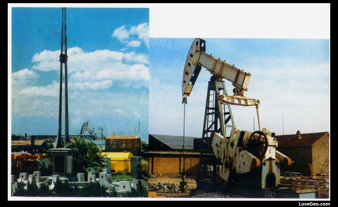 1961年4月16日，胜利油气区第一口工业油流井---华8井及纪念碑