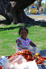 enjoying crawfish in New Orleans (by: JustUptown, creative commons license)