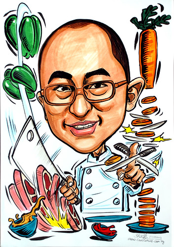 Caricature of a chef