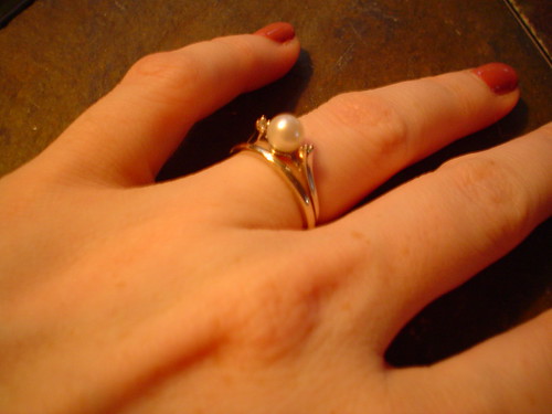 It was not classified as an engagement ring the pearl one and we went with